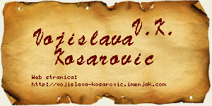 Vojislava Košarović vizit kartica